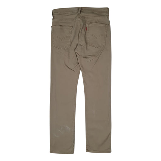 Mens Beige Levis 513 Straight Trousers