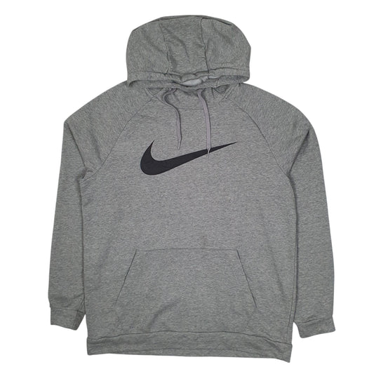 Mens Grey Nike Tall Dri Fit Hoodie Jumper