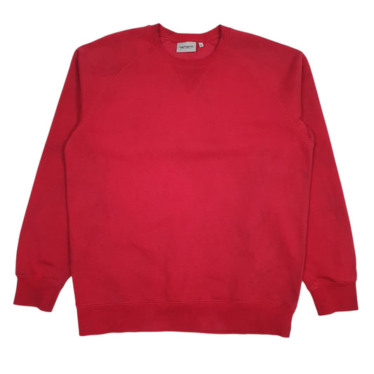 Mens Red Carhartt Crewneck Jumper
