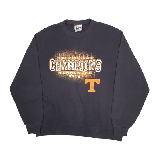Mens Black Lee Vintage 90s Sport Tennessee Vols Crewneck Jumper