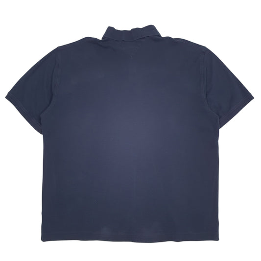 Mens Navy Tommy Hilfiger Hoodie Polo Shirt