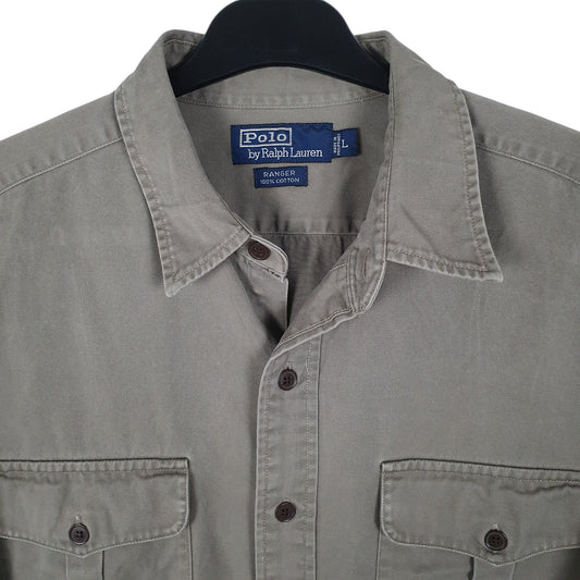 Mens Grey Ralph Lauren Ranger Overshirt Shirt