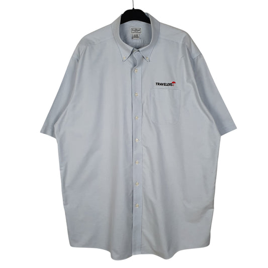 Mens Blue L.L.Bean Short Sleeve Shirt