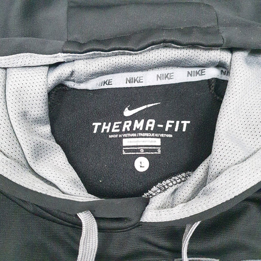 Mens Black Nike Therma-Fit Spellout Hoodie Jumper