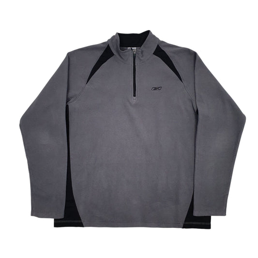 Mens Grey Reebok Quarter Zip Jumper