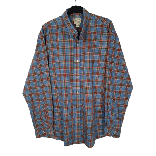 Mens Blue L.L.Bean Long Sleeve Shirt
