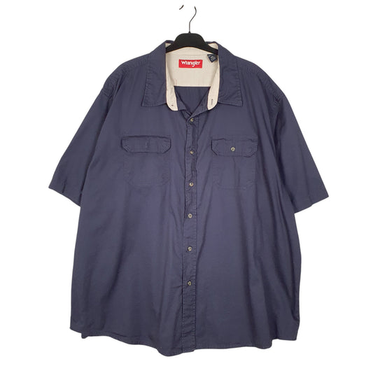 Mens Navy Wrangler Short Sleeve Shirt