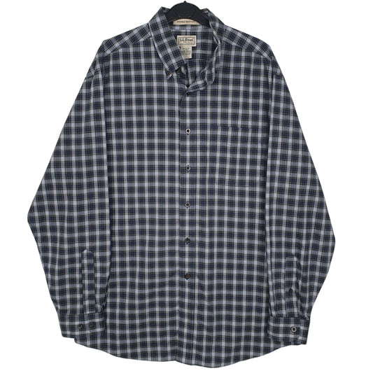 Mens Blue L.L.Bean Long Sleeve Shirt