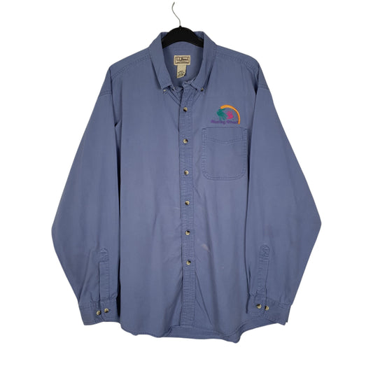 Mens Blue L.L.Bean Long Sleeve Shirt