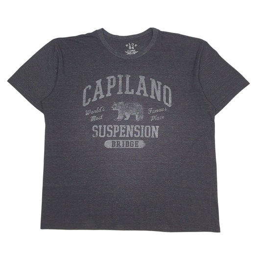 Mens Grey Blue 84 Made In USA Short Sleeve T Shirt