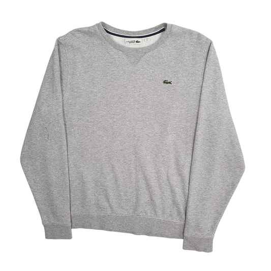Mens Grey Lacoste Crewneck Jumper