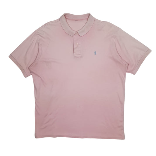 Mens Pink Polo Ralph Lauren Short Sleeve Polo Shirt