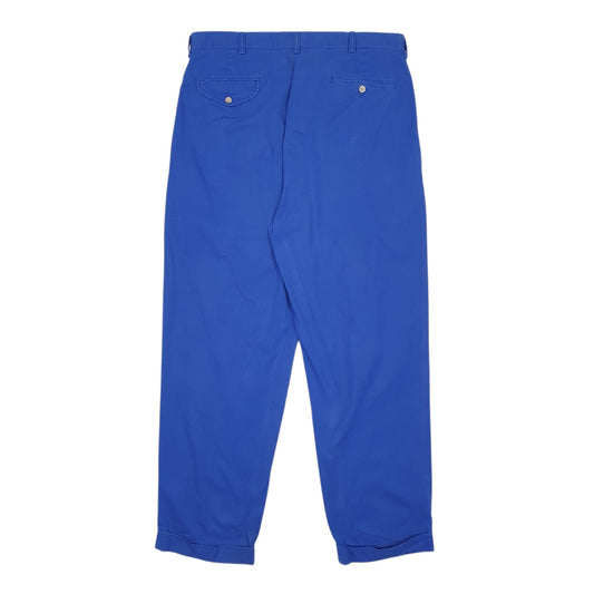 Mens Blue Polo Ralph Lauren Hammond Pant Pleated 90s Trousers