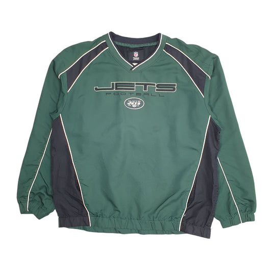 Mens Green NFL NY Jets Football Pullover Coat