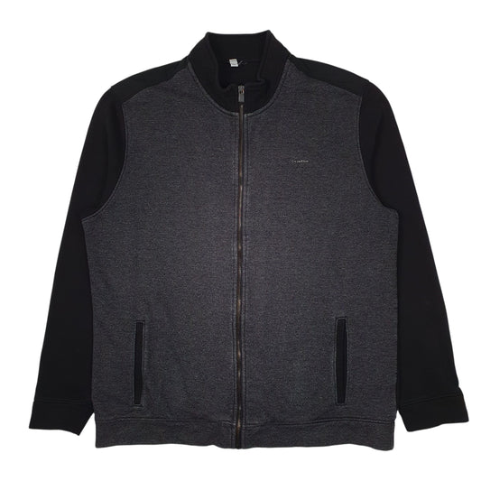 Mens Grey Calvin Klein Full Zip Jumper