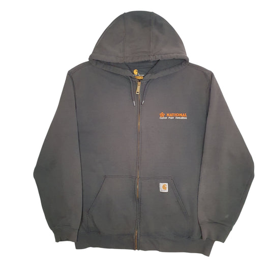 Mens Grey Carhartt Hoodie Full Zip Jumper