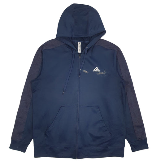 Mens Navy Adidas Climawarm Full Zip Jumper