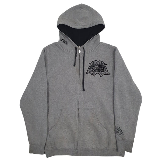 Mens Grey Adio Skate Sherpa Lined Full Zip Jumper