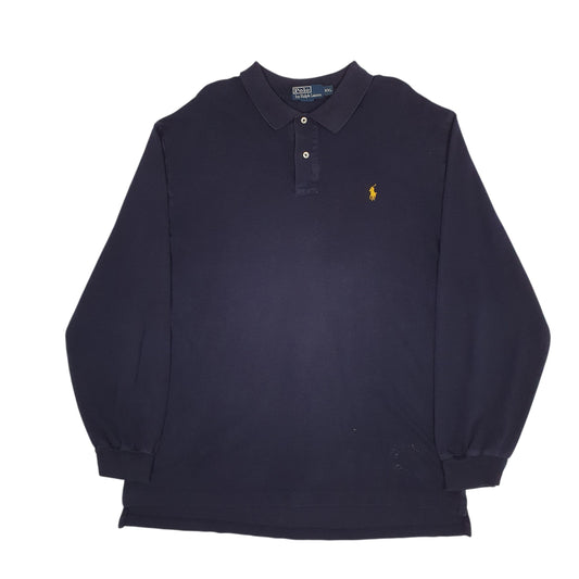 Mens Navy Polo Ralph Lauren Long Sleeve Polo Shirt
