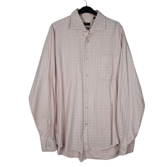 Mens Pink Hugo Boss Long Sleeve Shirt
