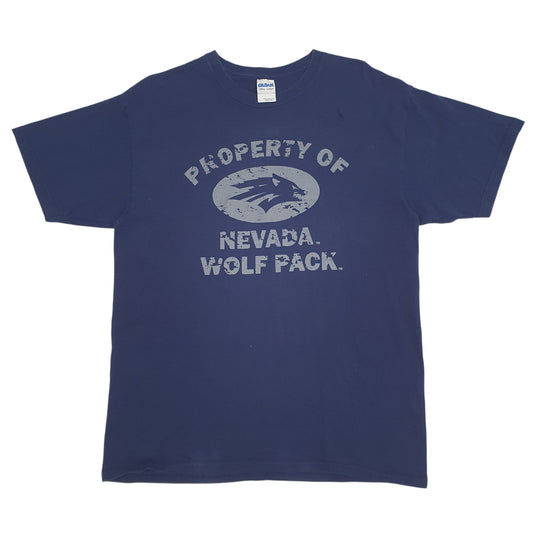 Mens Navy Gildan Nevada Wolf Pack. Short Sleeve T Shirt