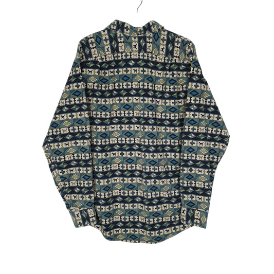 Mens Blue L.L.Bean Vintage 80s Made In USA Thick Chamois Shirt