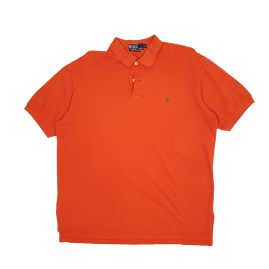Mens Orange Polo Ralph Lauren Short Sleeve Polo Shirt