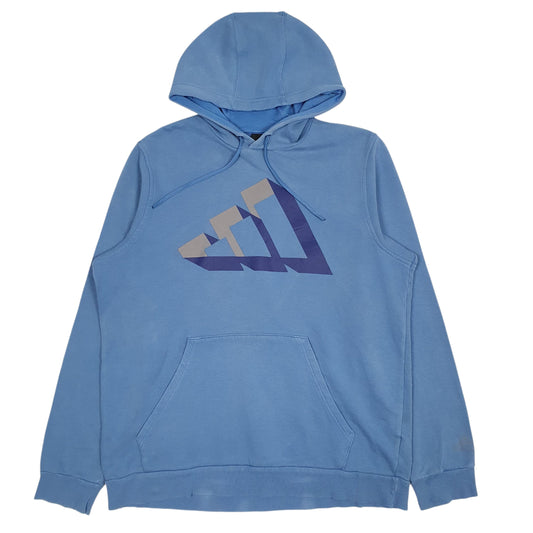 Mens Blue Adidas Hoodie Jumper