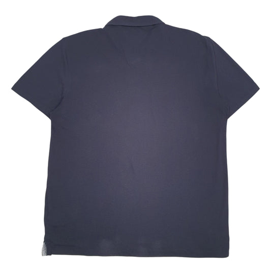 Mens Navy Tommy Hilfiger Hoodie Polo Shirt