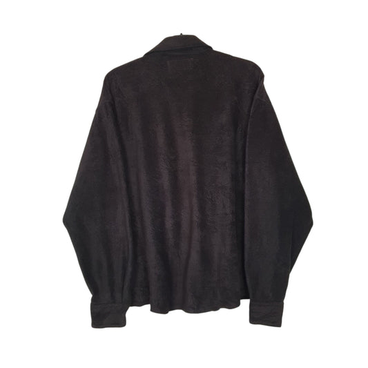 Mens Black Wrangler Fleece Shacket Shirt