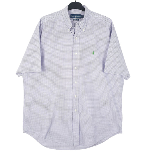 Mens Purple Ralph Lauren Short Sleeve Shirt