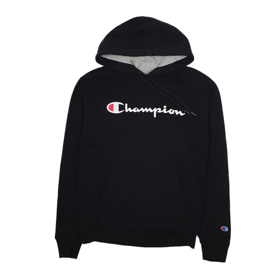 Mens Black Champion Hoodie Jumper