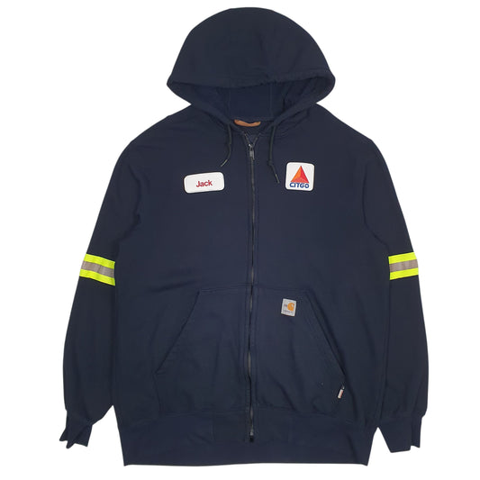 Mens Black Carhartt Fire Resistant Full Zip Jumper