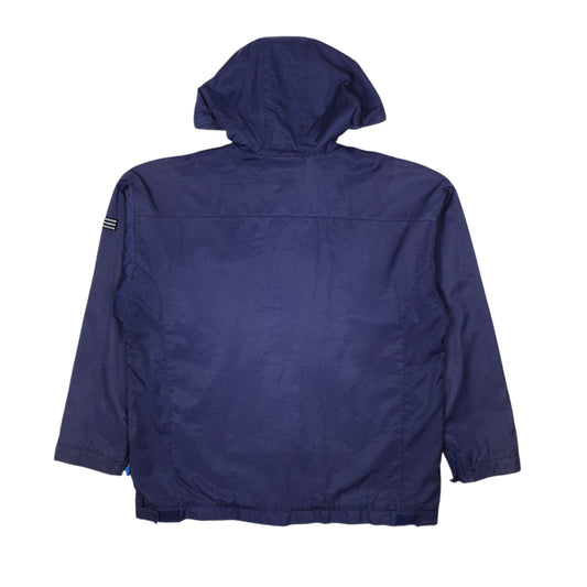 Mens Navy Adidas Vintage 90s Windbreaker Coat