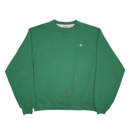 Mens Green Champion Crewneck Jumper