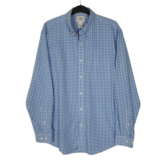 Mens Blue L.L.Bean Long Sleeve Shirt