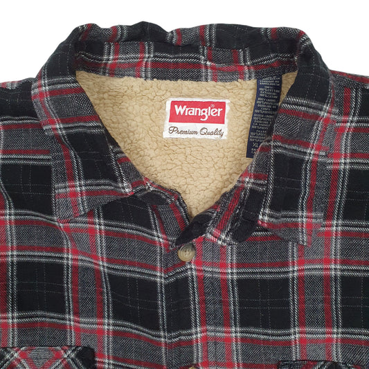 Mens Black Wrangler Sherpa Lined Coat
