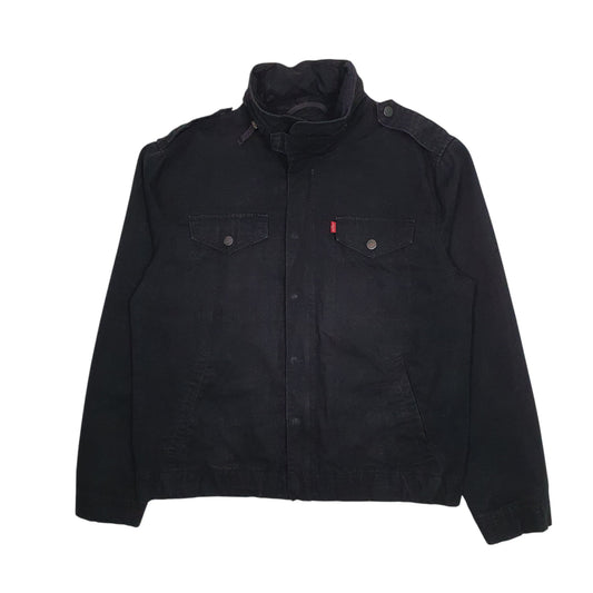 Mens Black Levis Military Coat