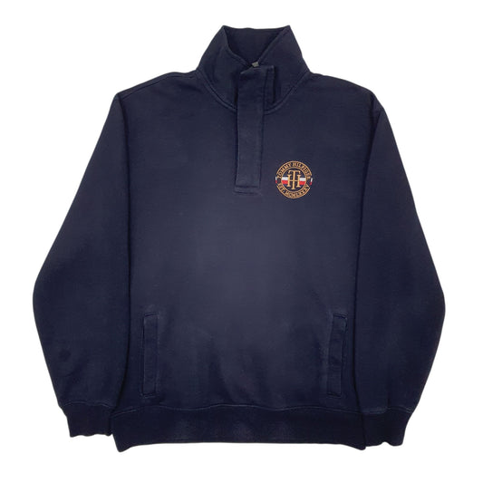 Mens Black Tommy Hilfiger Quarter Zip Jumper