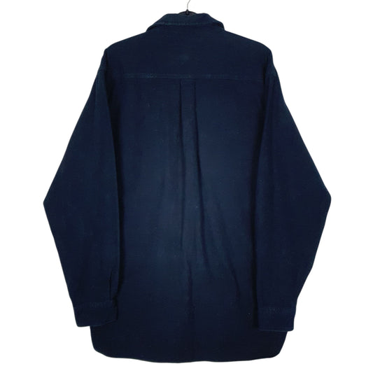 Mens Navy L.L.Bean Tall Chamois Flannel Shirt