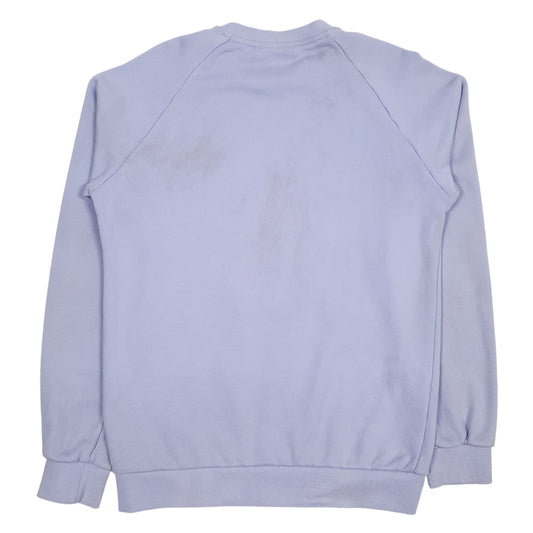 Mens Purple Adidas Spellout Crewneck Jumper