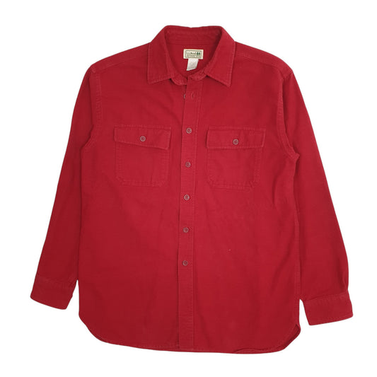 Mens Red L.L.Bean Chamois Long Sleeve Shirt
