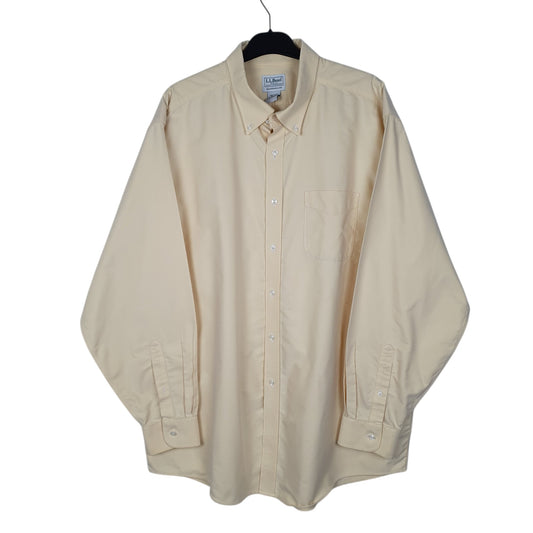Mens Yellow L.L.Bean Long Sleeve Shirt