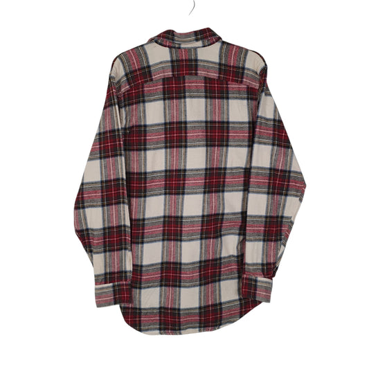 Mens Red L.L.Bean Vintage 1980s Made In USA Thick Flannel Shirt