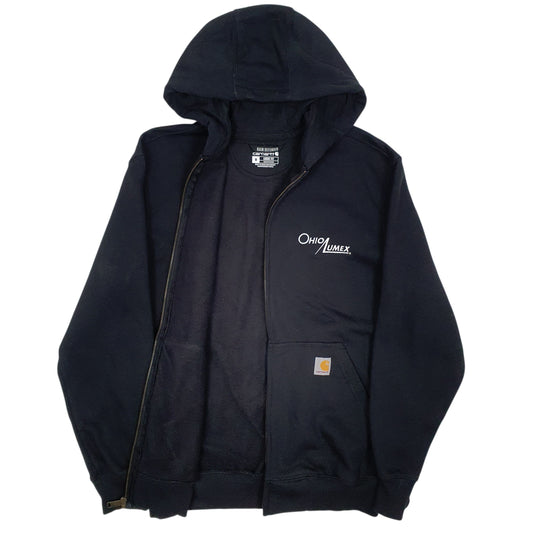 Mens Grey Carhartt Loose Fit Full Zip Jumper