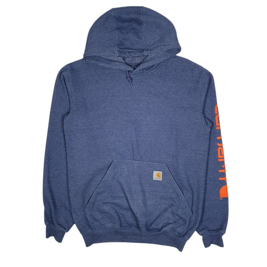 Mens Blue Carhartt Hoodie Jumper