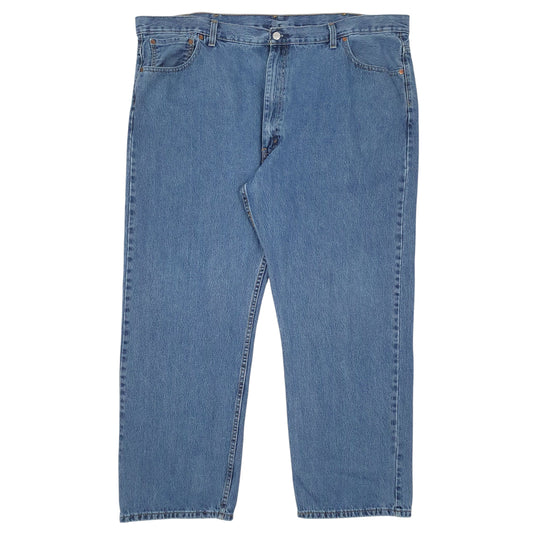 Mens Blue Levis Dye has bled into the back patch. 505 JeansW48 L32