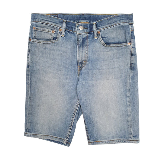 Mens Blue Levis Stretch Denim Shorts
