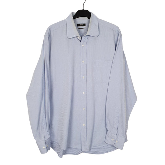 Mens Blue Hugo Boss Long Sleeve Shirt