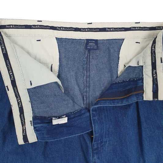 Mens Blue Polo Ralph Lauren Vintage 90s Pleated Andrew Pant Jeans